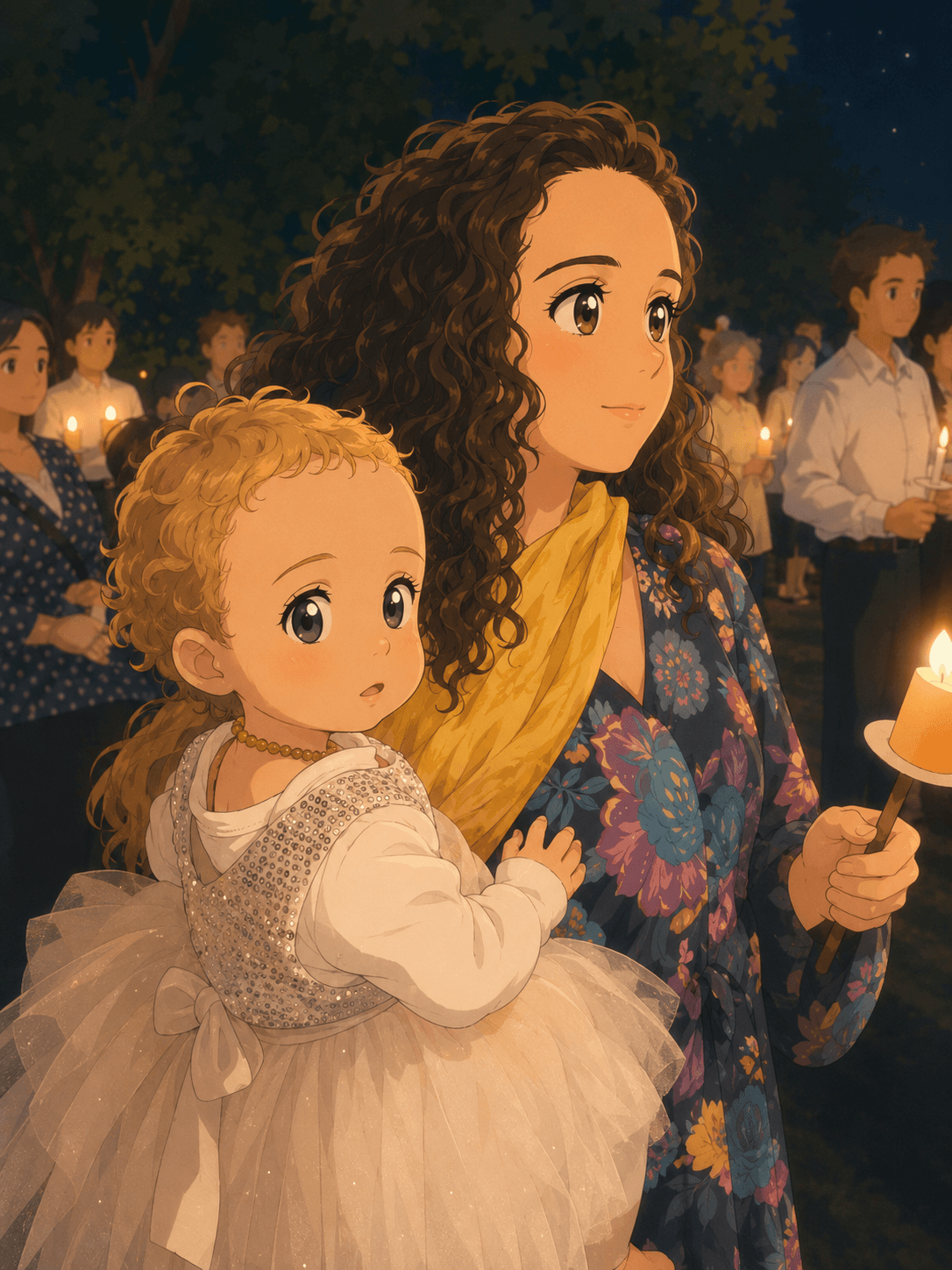 A family celebrating Pascha together
